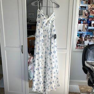 Sweetest Ceremony Ivory Floral Print Strapless Maxi Dress from Lulus